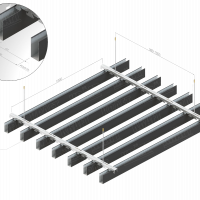 Кубическая рейка KRAFT 35x75 мм